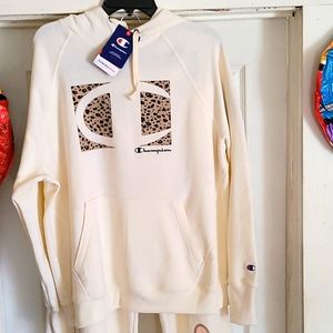 Champion powerblend women's Xlarge natural hoodie